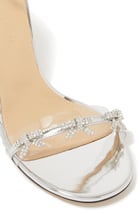 Floating Crystal Bow Heeled Sandals